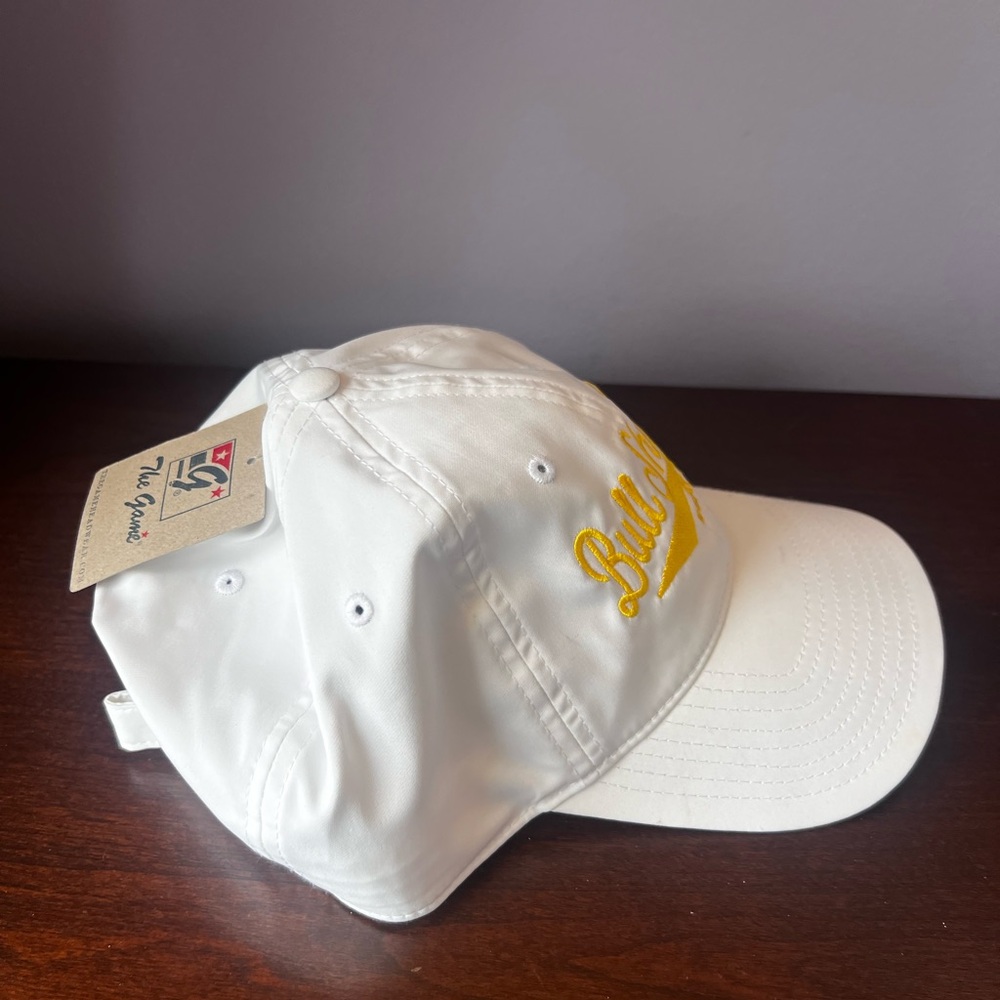 The Game Bull Shoals‎ Strapback Hat Cap with Yellow Embroidery White NWT - Picture 3 of 5